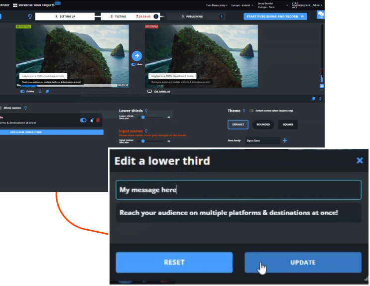 Maximize your live stream’s impact with animated lower thirds